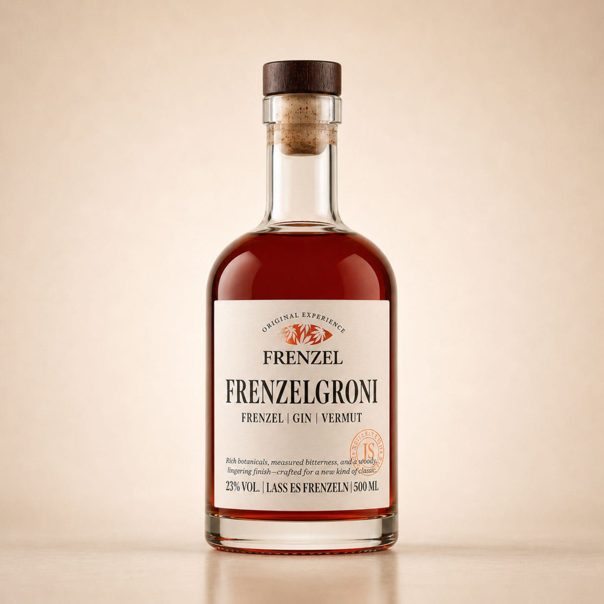 FRENZELGRONI 0,5 Liter Flasche, fertiger Negroni mit Grapefruit