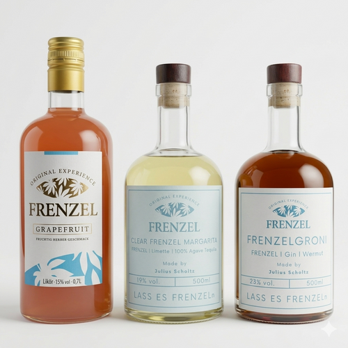 FRENZEL Kennenlern-Paket – Alle 3 Produkte im Set | Grapefruit Likör + FRENZELGRONI + Margarita