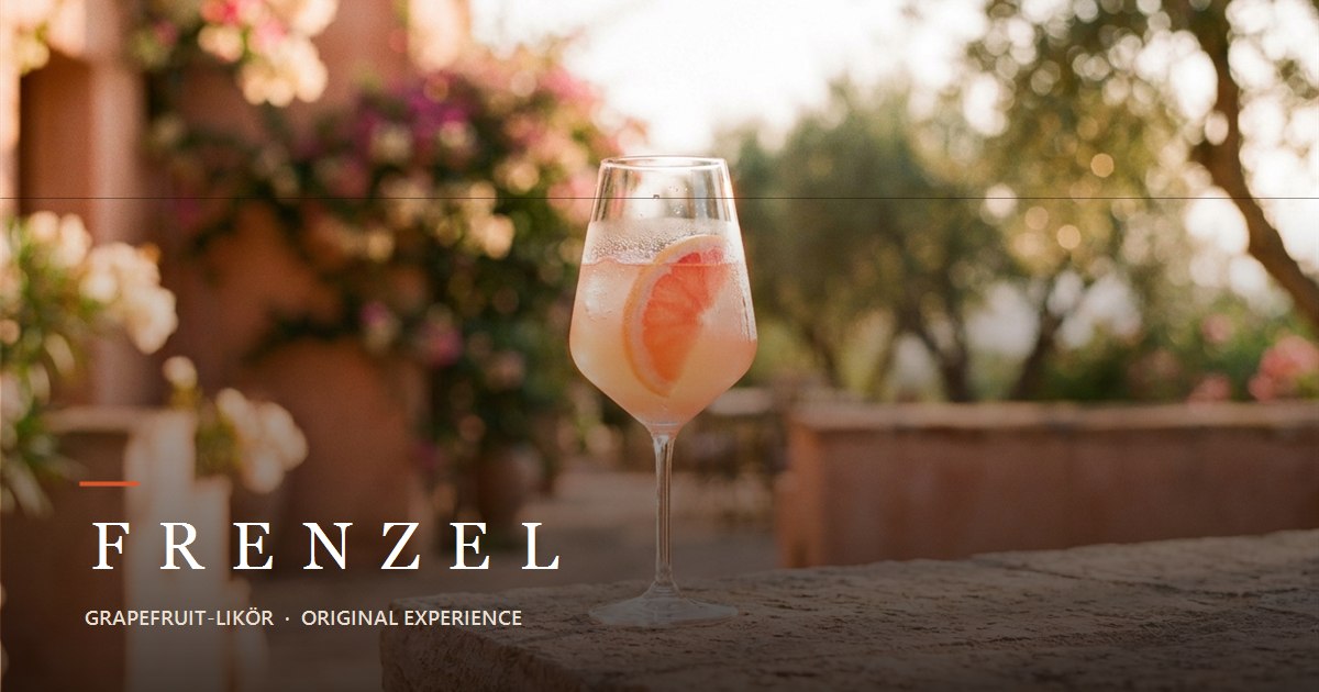 Fertiger FRENZEL Cocktail im Glas, Barqualität für Gastronomie und Events